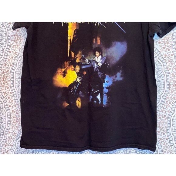 Prince Purple Rain Band Graphic T-Shirt Black Short Sleeve Crew Neck Size L - Picture 5 of 8